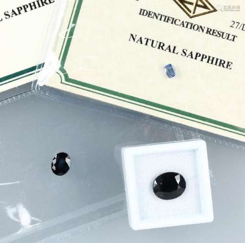 Lot 3 loose sapphires