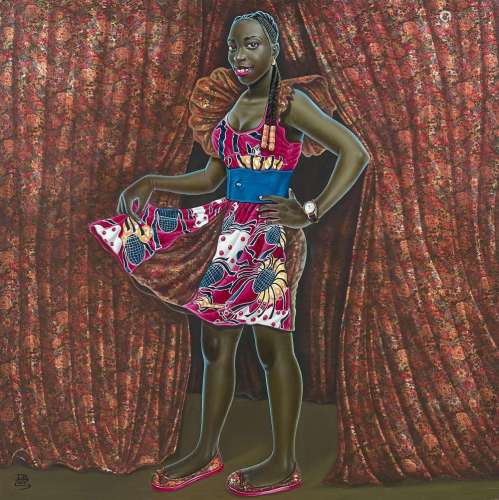 JP MIKA Congolais - Né en 1980 La mannequine - 2015 Acrylique sur toile imprimée
