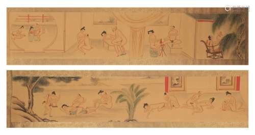 COPY OF FINE CHINESE ADULT BOOKLET IN PAINTING ON SILK