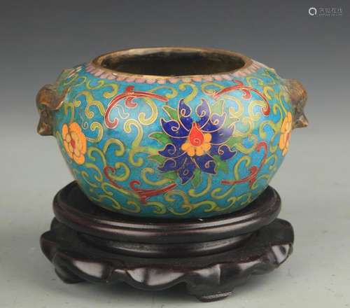 CLOISONNE ENAMEL BOWL STYLE CENSER