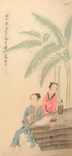 A FINE CHINESE PAINTING ATTRIBUTED TO ZHANG DA QIAN