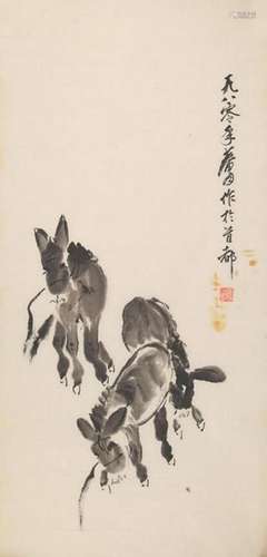 A FINE CHINESE PAINTING ATTRIBUTED TO HUANG ZHOU