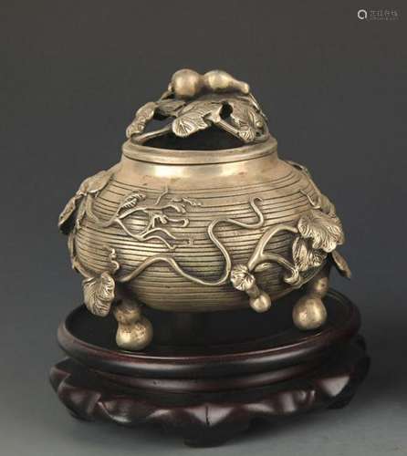 A FINE CUCURBIT STYLE BRONZE AROMATHERAPY