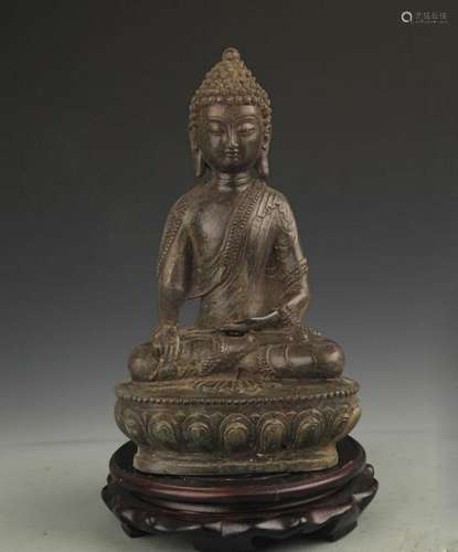 A BRONZE MEDICINE BUDDHA