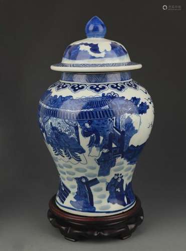 BLUE AND WHITE STORY PATTERN GENERAL STYLE PORCELAIN