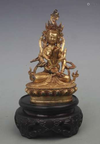 A FINE GILT BRONZE NANDIKEÅVARA 