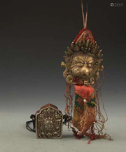 TWO TIBETAN BUDDHISM STATUE PENDANT