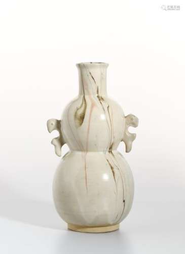 Glazed Flambe Double-Gourd Vase