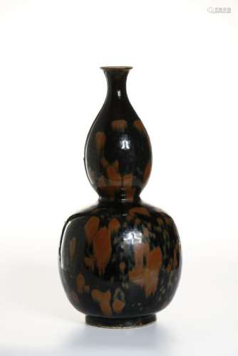 Ting-Type Russet Splashed Double-Gourd Vase