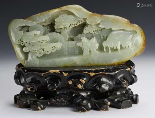Chinese Carved Jade Mountain