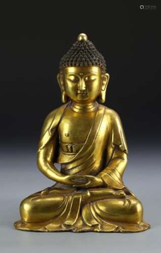 Tibetan Gilt-Bronze Figure of Buddha