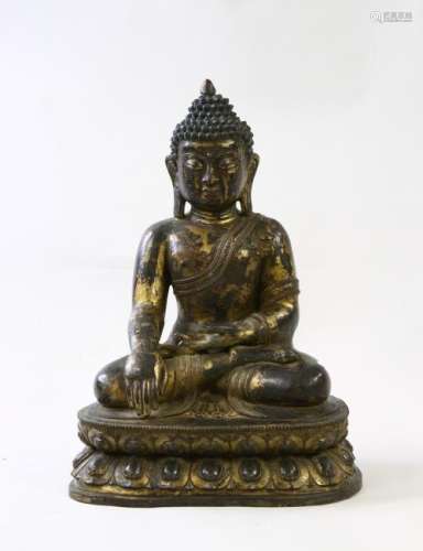 Chinese Gilt-Bronze Figure of Buddha