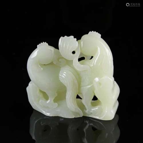 Chinese Jade Figure of Two Birds