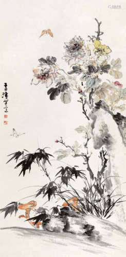 王雪涛 1903～1982 花鸟 立轴 设色纸本