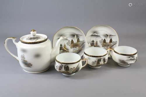 A Japanese Egg Shell Tea Set