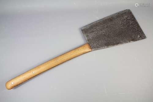 An Early 1900 Hand Forged Carbon Steel Cleaver