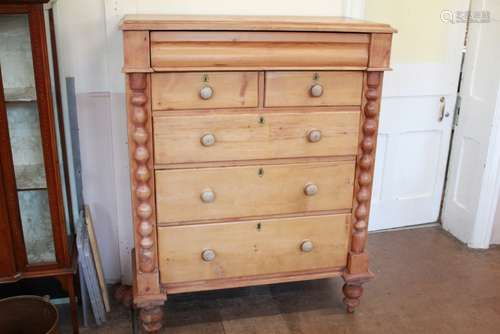 A Large Vintage Pine Chest of Drawers