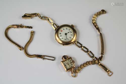 A Ladies 9ct Gold Dennison Wrist Watch