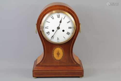 A Late 19th Century Mahogany Balloon Clock