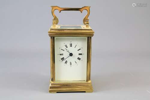 A Brass English Carriage Clock