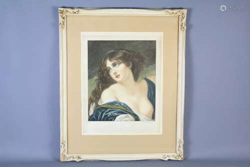 Y.G. Stevenson A Coloured Lithograph of a Young Woman.