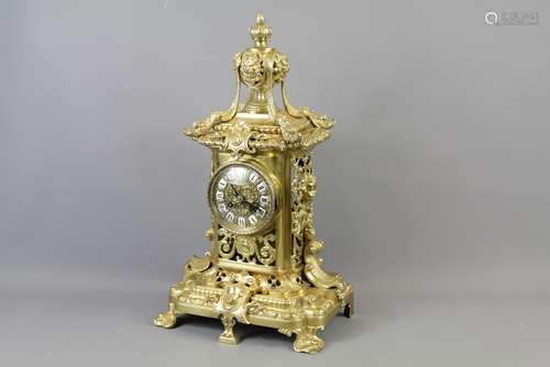 19th Century Gilt/Bronze Mantle Clock