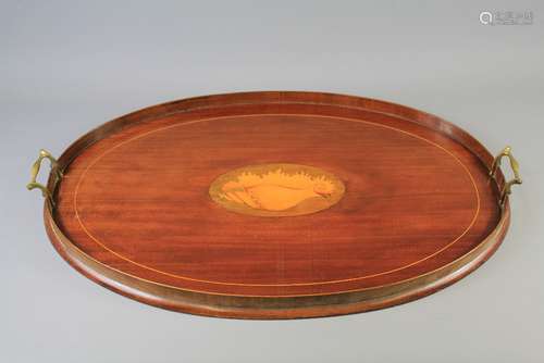 An Edwardian Oval Butler's Tray