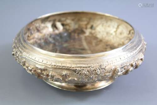 A Burmese Silver Bowl