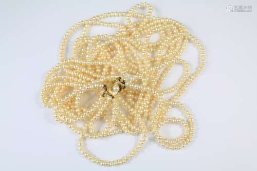 An Eight Strand Fresh Water Pearl Necklace