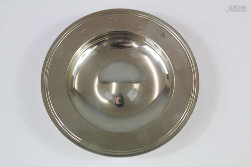 A Silver Miniature Armada Dish