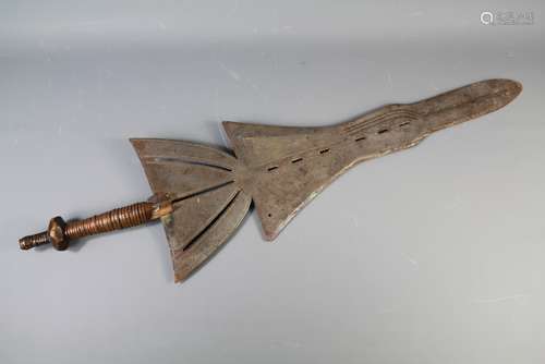 An Early 19th Century African Ngombe Congo Short Sword