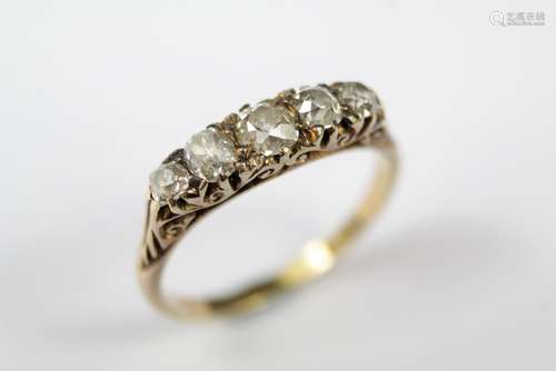 Antique 18ct Yellow Gold Diamond Ring