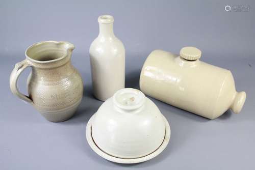 A Collection of Four Stoneware Items