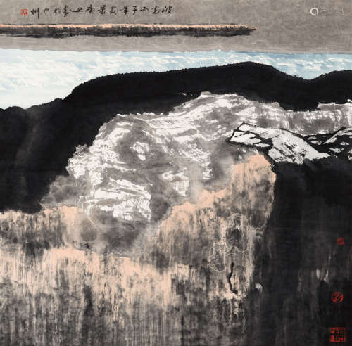 白庚延（1940-2007） 波光 纸本 立轴