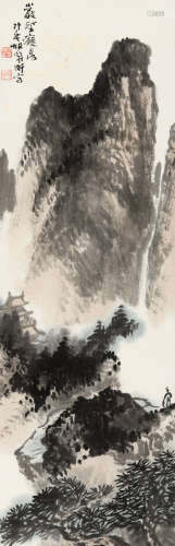 胡佩衡（1892-1962） 观泉图 纸本 立轴