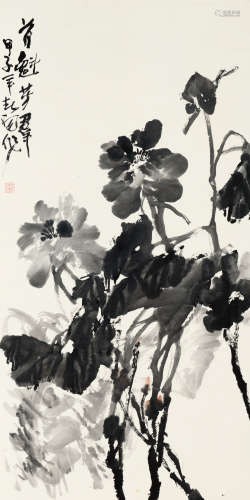 霍春阳（b.1946） 首魁芳群 纸本 立轴