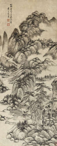 王宸（1720-1797） 静山秋远 纸本 立轴