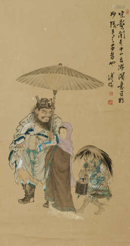 溥儒（1896-1963） 钟馗嫁妹 纸本 立轴