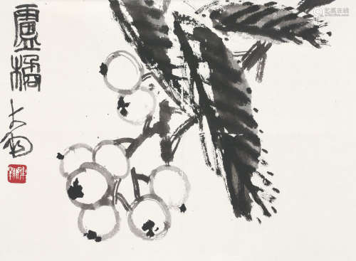 陈大羽（1912～2001） 庐橘 立轴 水墨纸本