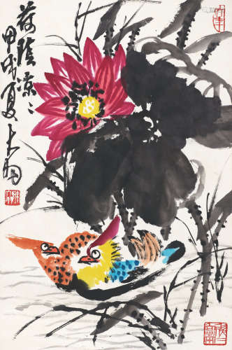 陈大羽（1912～2001） 荷阴凉凉 立轴 设色纸本
