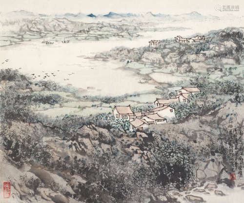 宋文治（1919～2000） 江南小景 镜心 设色纸本