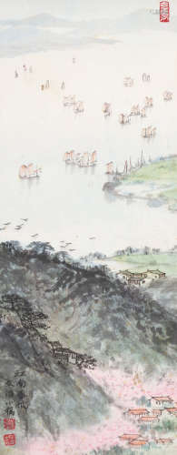 宋文治（1919～2000） 江南春帆 镜心 设色纸本