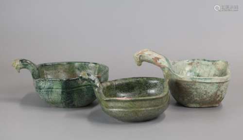 3 Chinese ceramic vessels, Ming dynasty