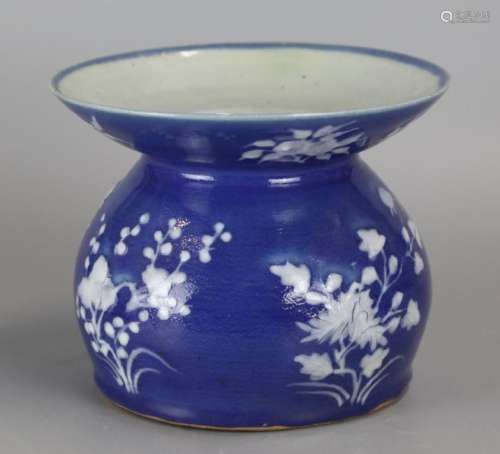 Chinese blue & white porcelain zhadou, 19th c.