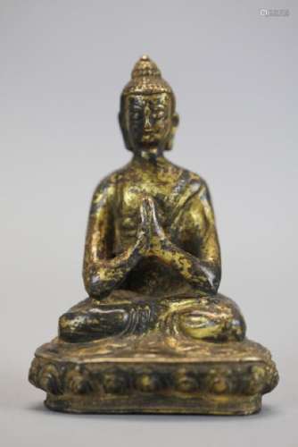 Chinese bronze seated Buddha