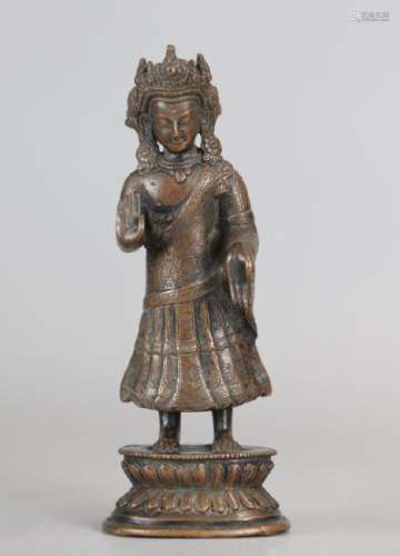 Tibetan bronze Buddha, 19th c.