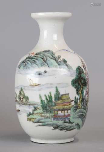 Chinese multicolor porcelain vase, Republican period