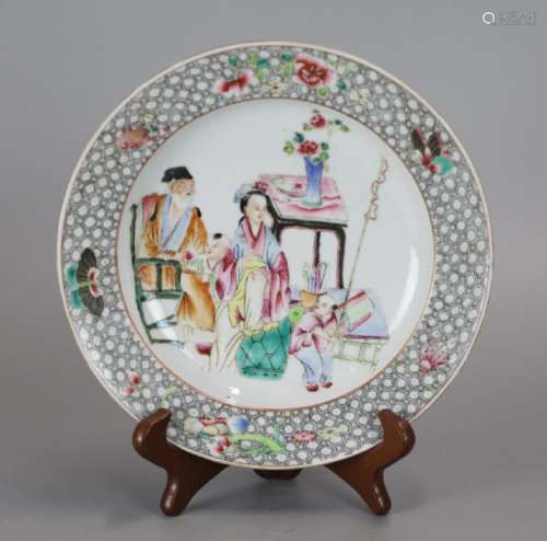 Chinese multicolor porcelain plate