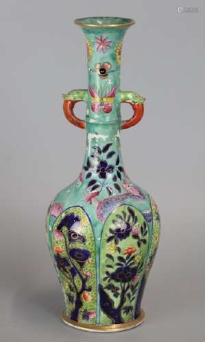 Chinese multicolor porcelain vase, 19th c.