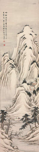 徐行敏(1871-1932) 重峦霁雪 设色 绢本立轴